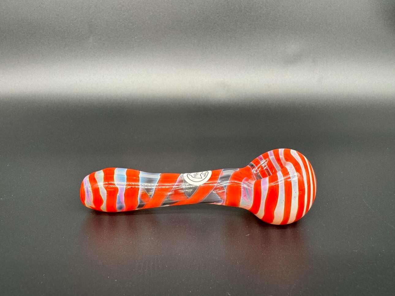 OVG Color Wrap Glass Tobacco Pipe Handmade Silver Fume Red Colorful Heavy USA