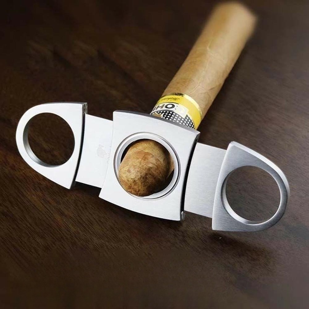 3 Pack Stainless Steel Cigar Cutter Sharp Double Blade Guillotine 22mm Opening