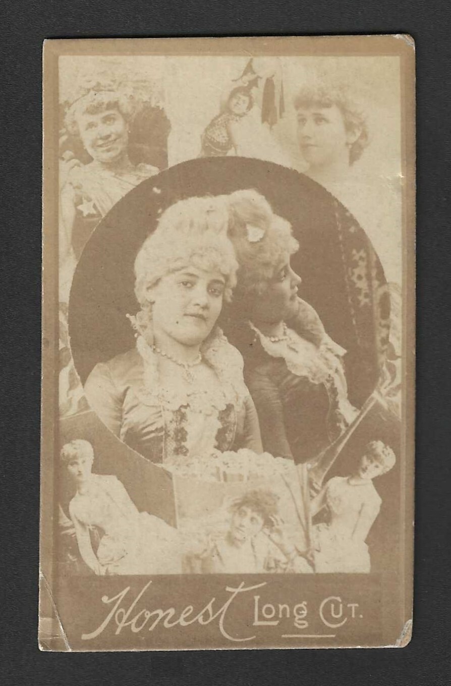 c1880’s N150 Tobacco Card – Honest Long Cut – Multi View Performers & Actresses
