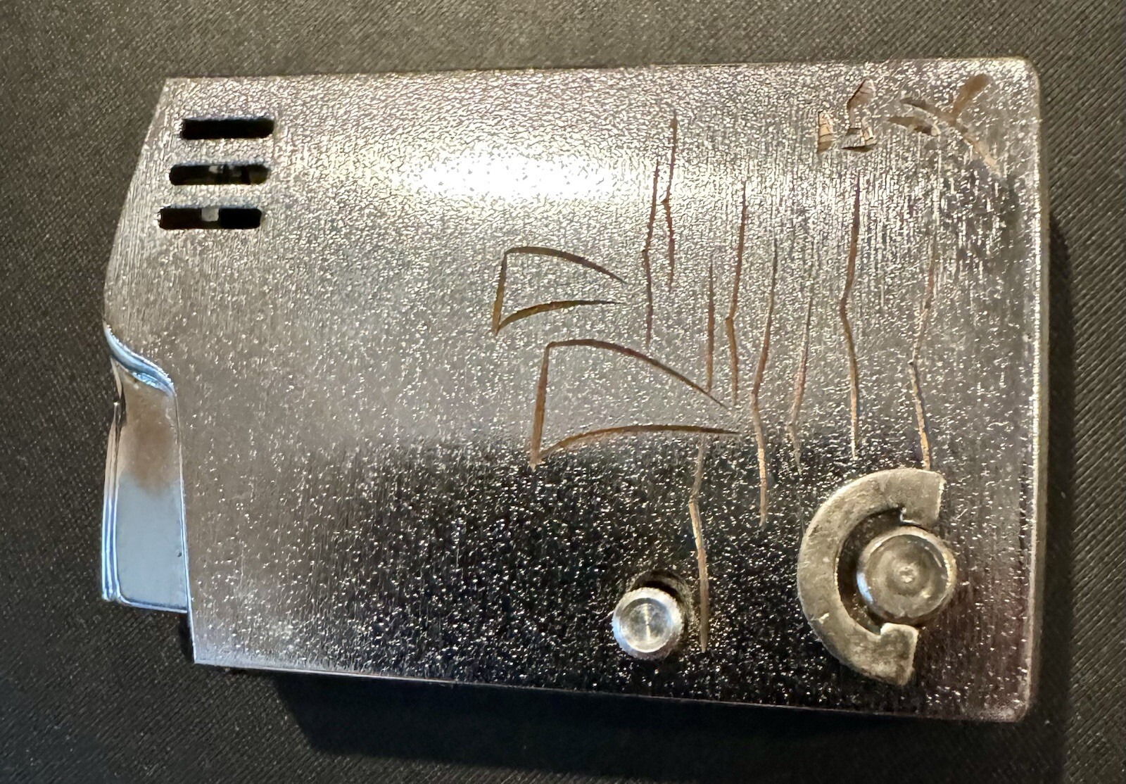 VINTAGE HADSON BLUE BIRD MUSICAL LIGHTER MUSIC BOX NOT WORKING