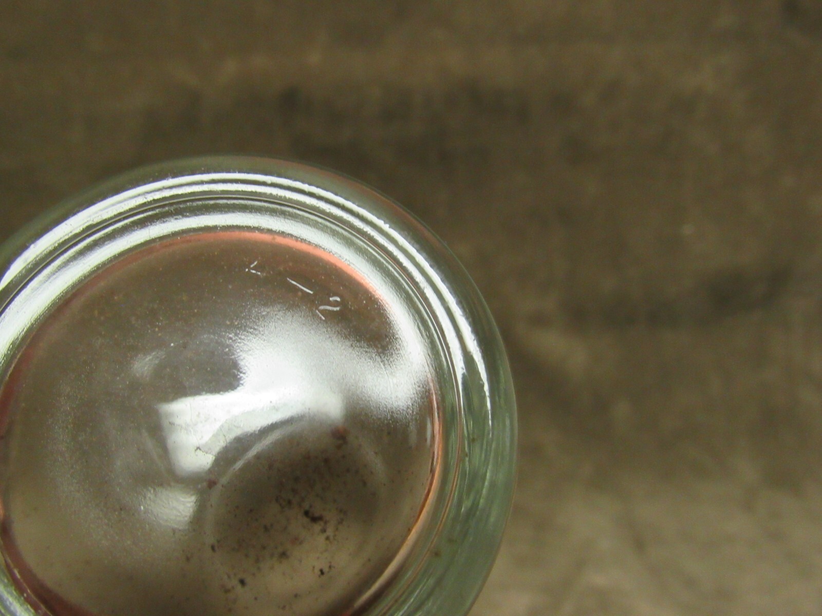 Vintage 1940s US Tobacco Co Tall Clear Glass Snuff Jar w/Aluminum Lid