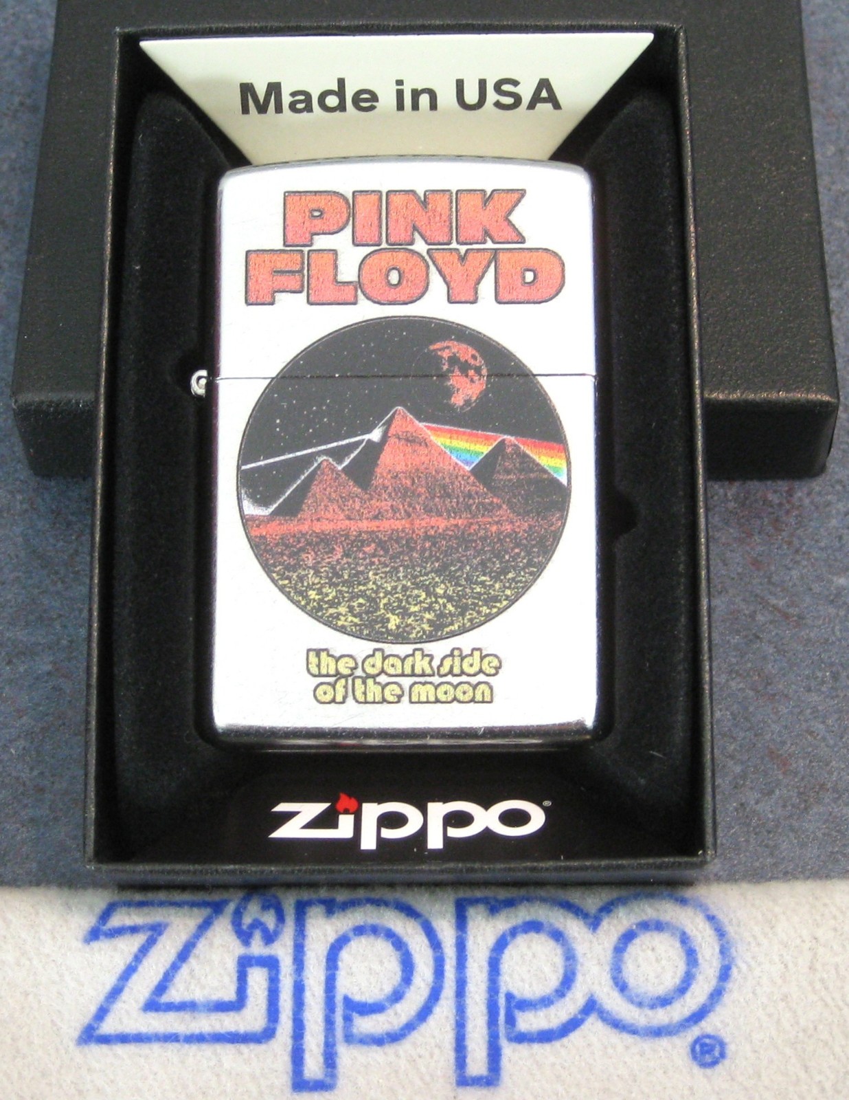 MUSIC Pink Floyd DARK SIDE OF THE MOON 47239 ZIPPO Lighter NEW IN BOX 2026
