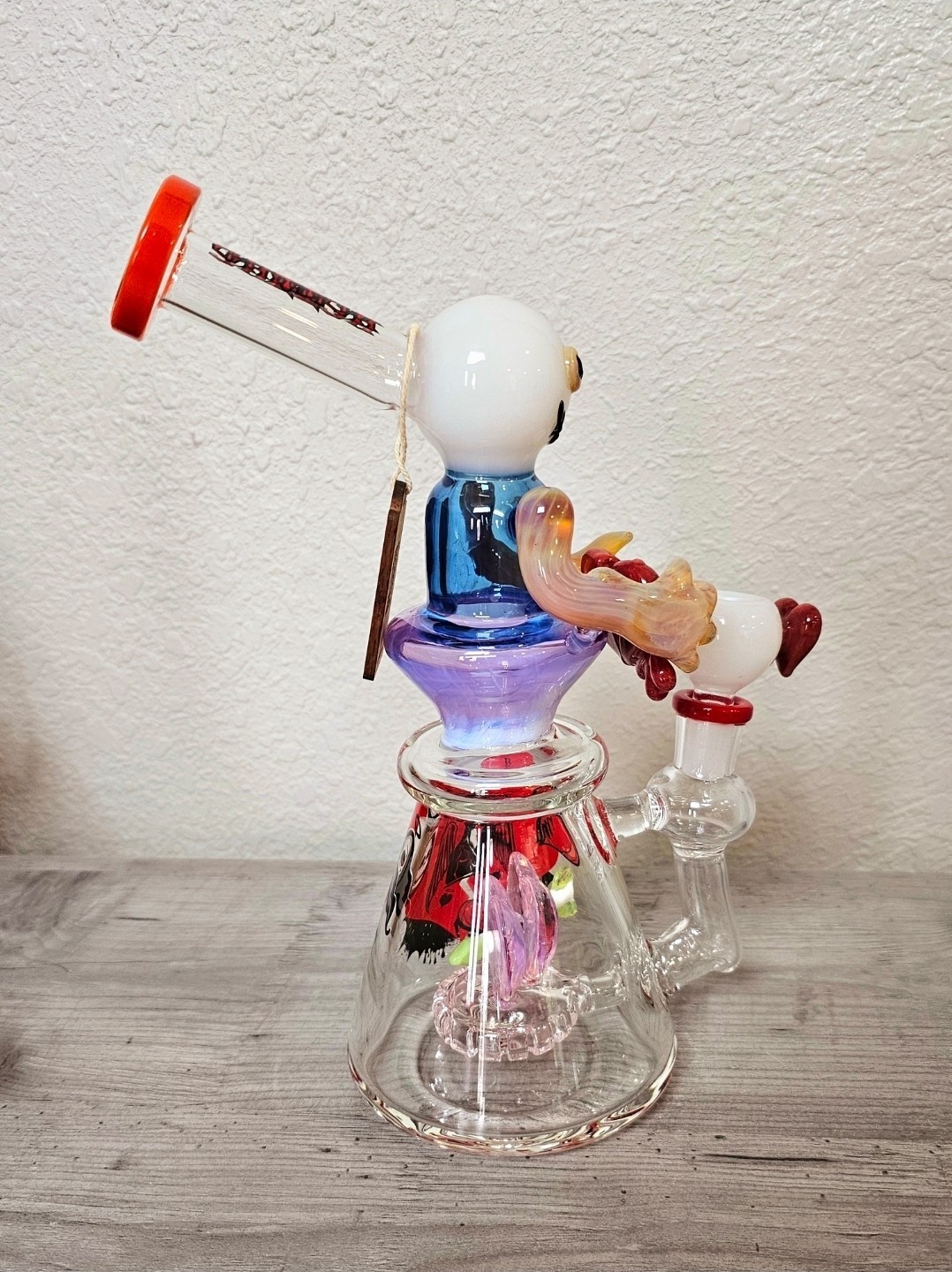 CHEECH GLASS 10″ GHOST OF VALENTINE HEART BREAKER GLASS/PIPE/BONG/RIG/WATERPIPE