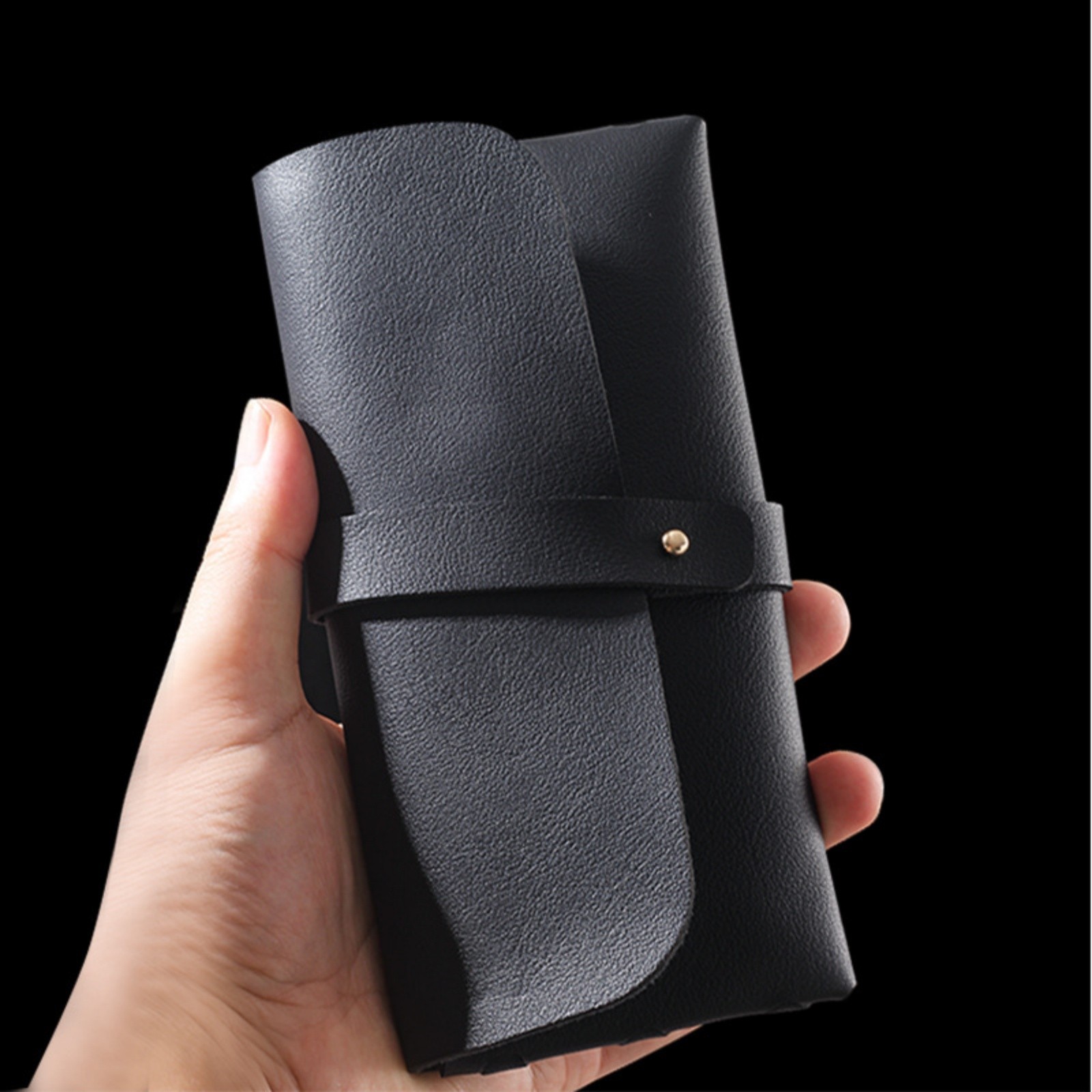 Tobacco Pipe Case PU Leather Pipe Storage Pouch Holder Black Portable