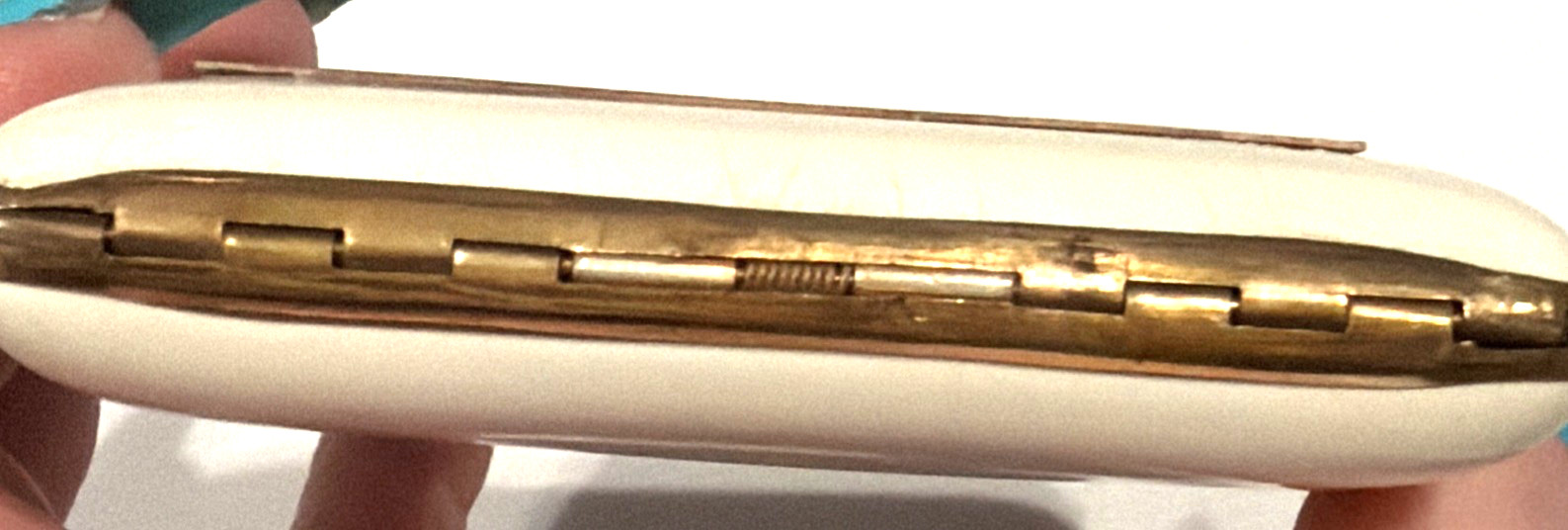 B.A. Ballou & Co. Inc – Art Deco Cigarette Holder w Filigree Gold Brass Overlay