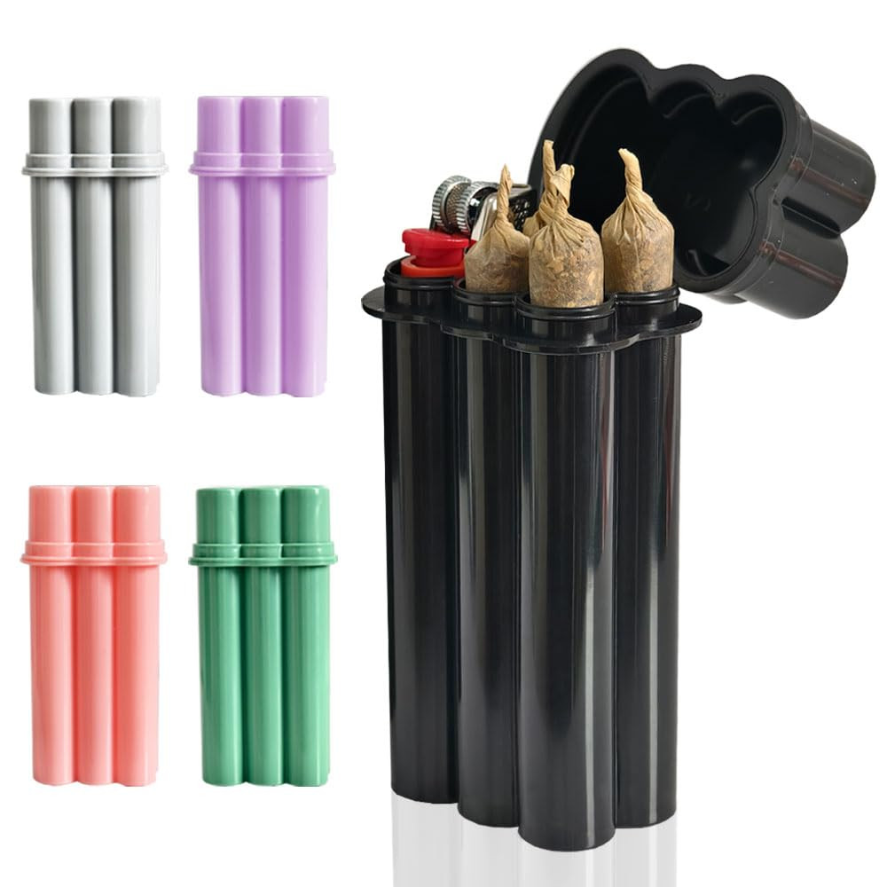 4-Hole King Size Pre-Roll Cone Holder Case, Cigarette Case for Regular Size Ciga