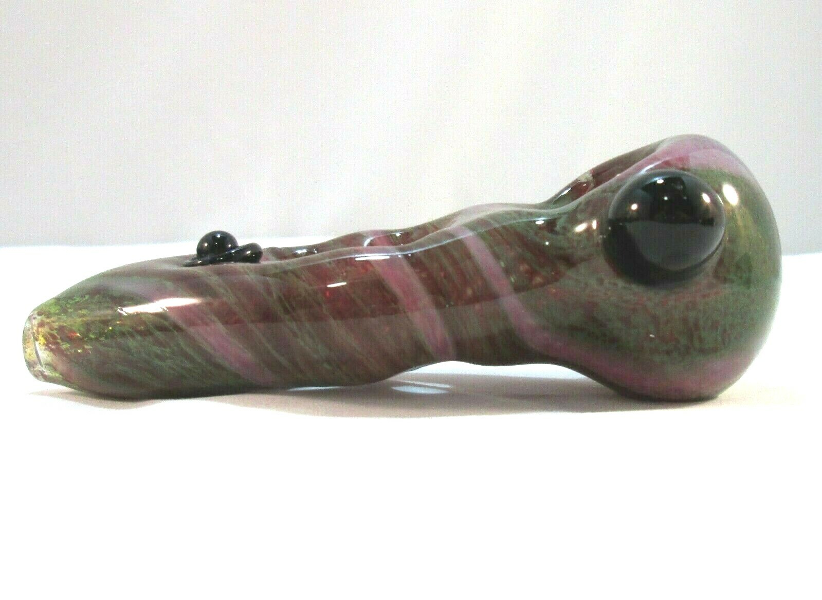 5″ Tobacco Smoking Pipe Quad Hole Hand Blown Glass Lava Style Multi Color