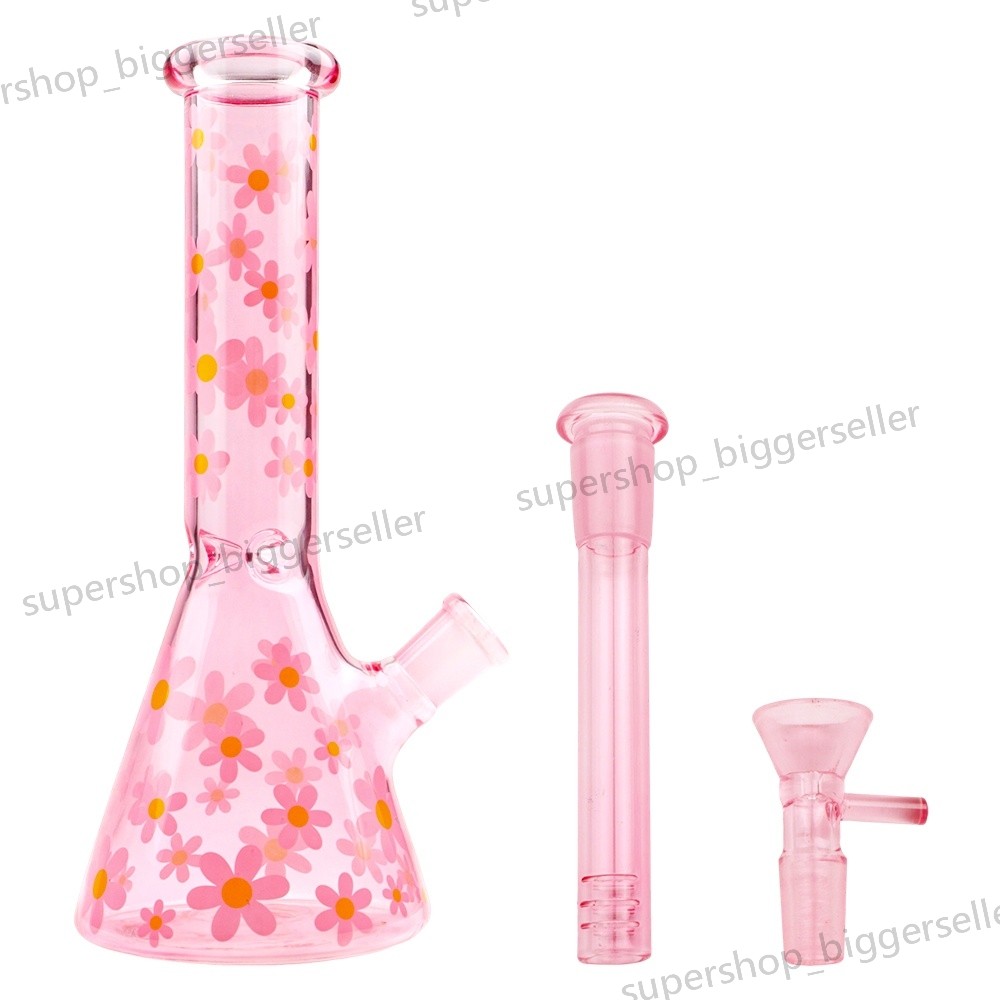 10″ Heavy Duty Glass Beaker Bong Water Smoking Tobacco Pipe 14MM Bowl US