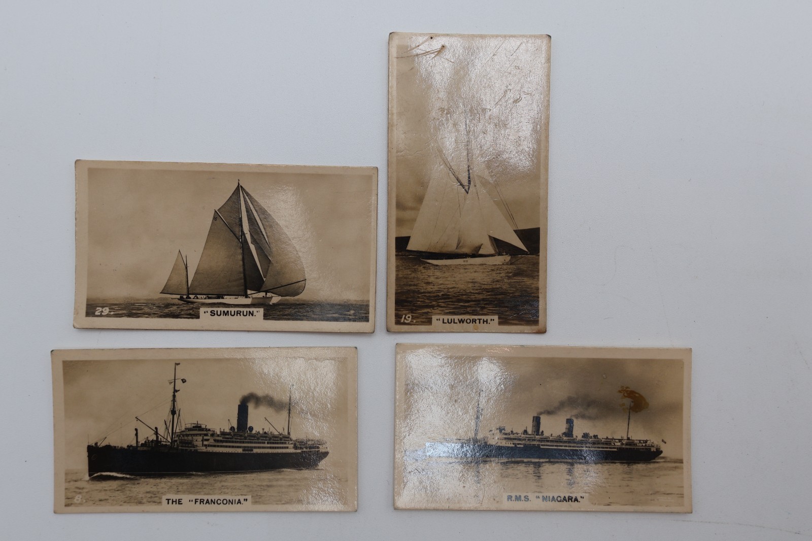 WILLS REAL PHOTO CIGARETTE CARD SAILING YACHT BOAT SHIP