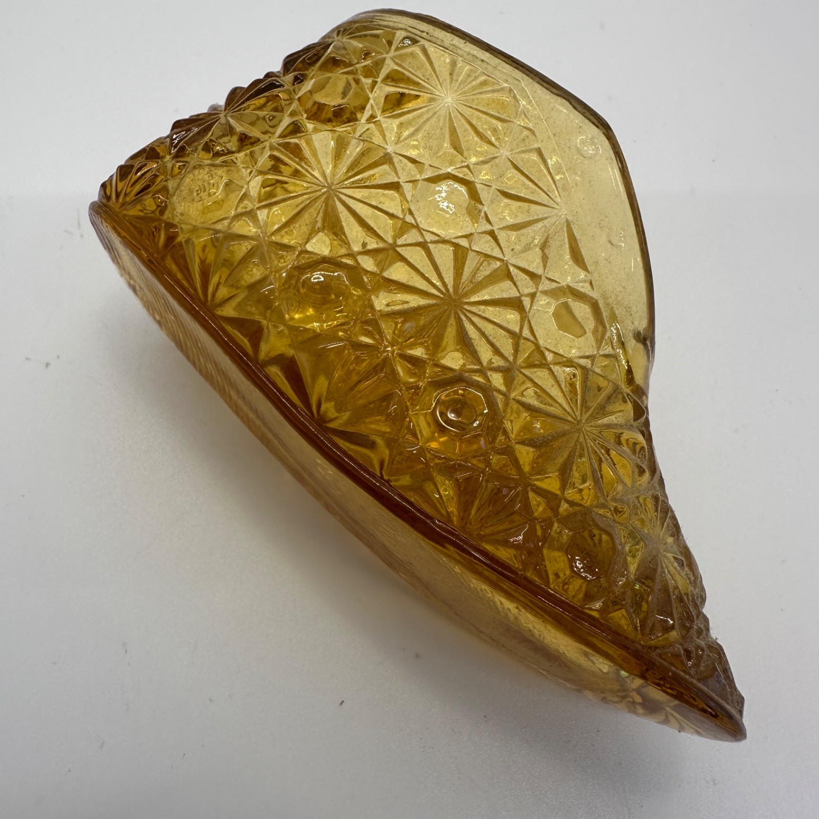 Vintage Amber Button and Daisy Match Holder 100 years old Match striker on base