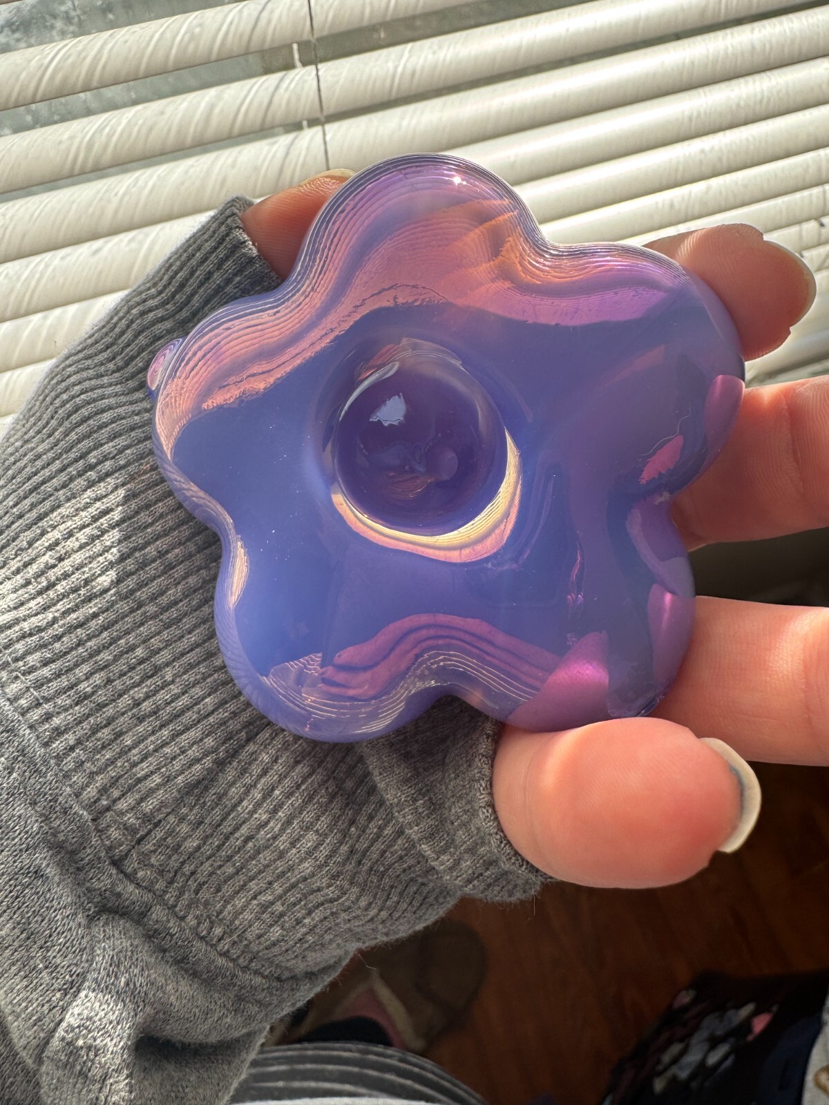 Pipe Daisy Flower Girly Pipe Holographic Glass Pipe Bowl Collectible Spoon Pipe