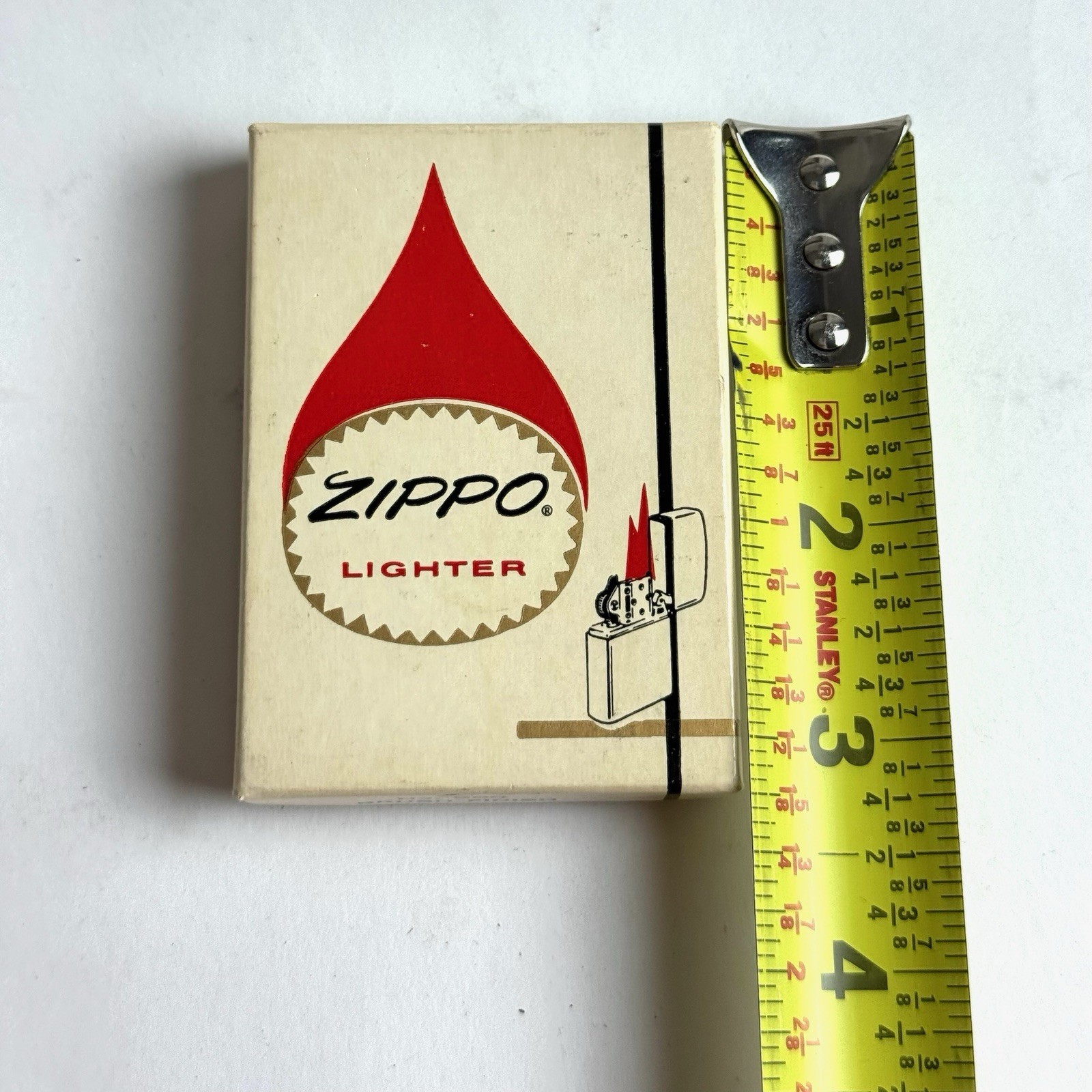 zippo lighter No. 200 Brush Finish in original box 1965 UNTESTED