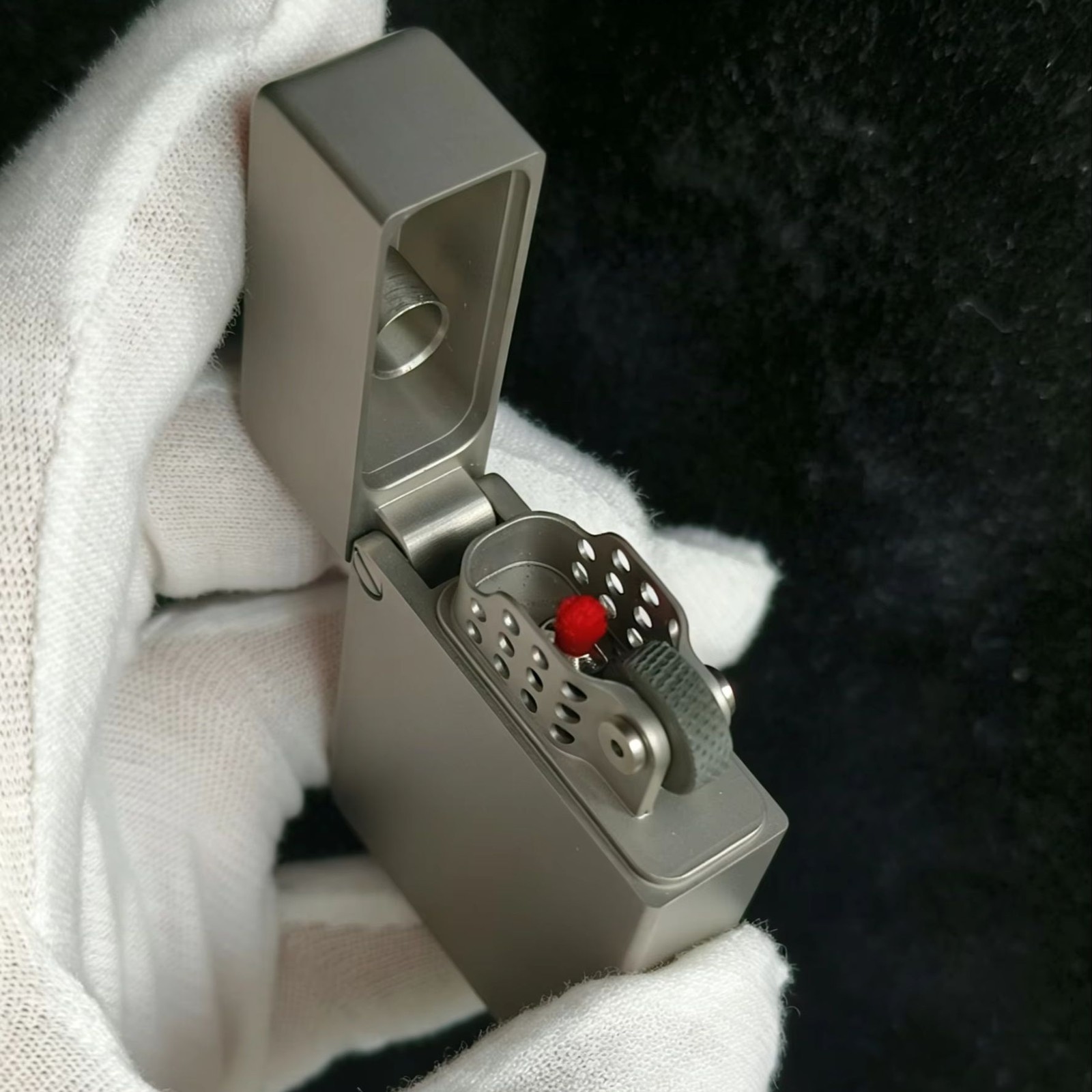 Frosted Titanium Alloy Trench Lighter Heavy Duty Petrol Reusable Windproof..