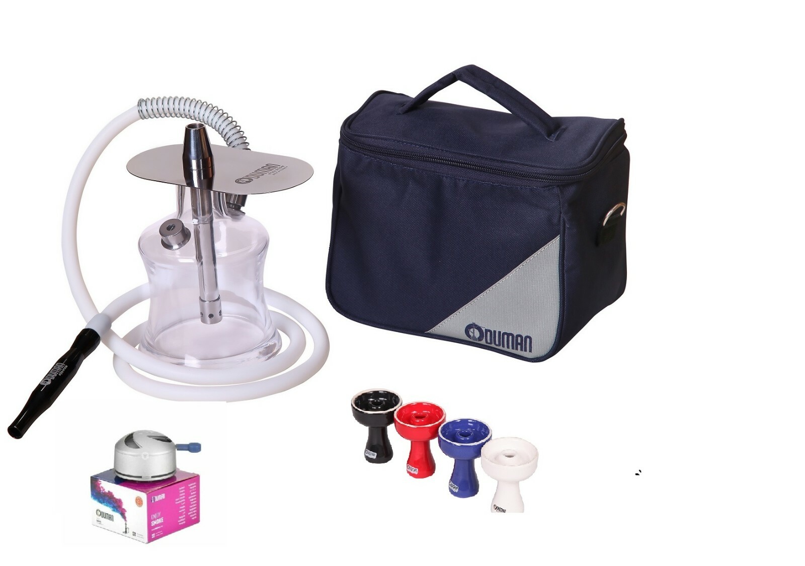 ODUMAN N2 TRAVEL + IGNIS + BOWL Shisha Hookah with TRAVEL BAG Starbuz Al Faker