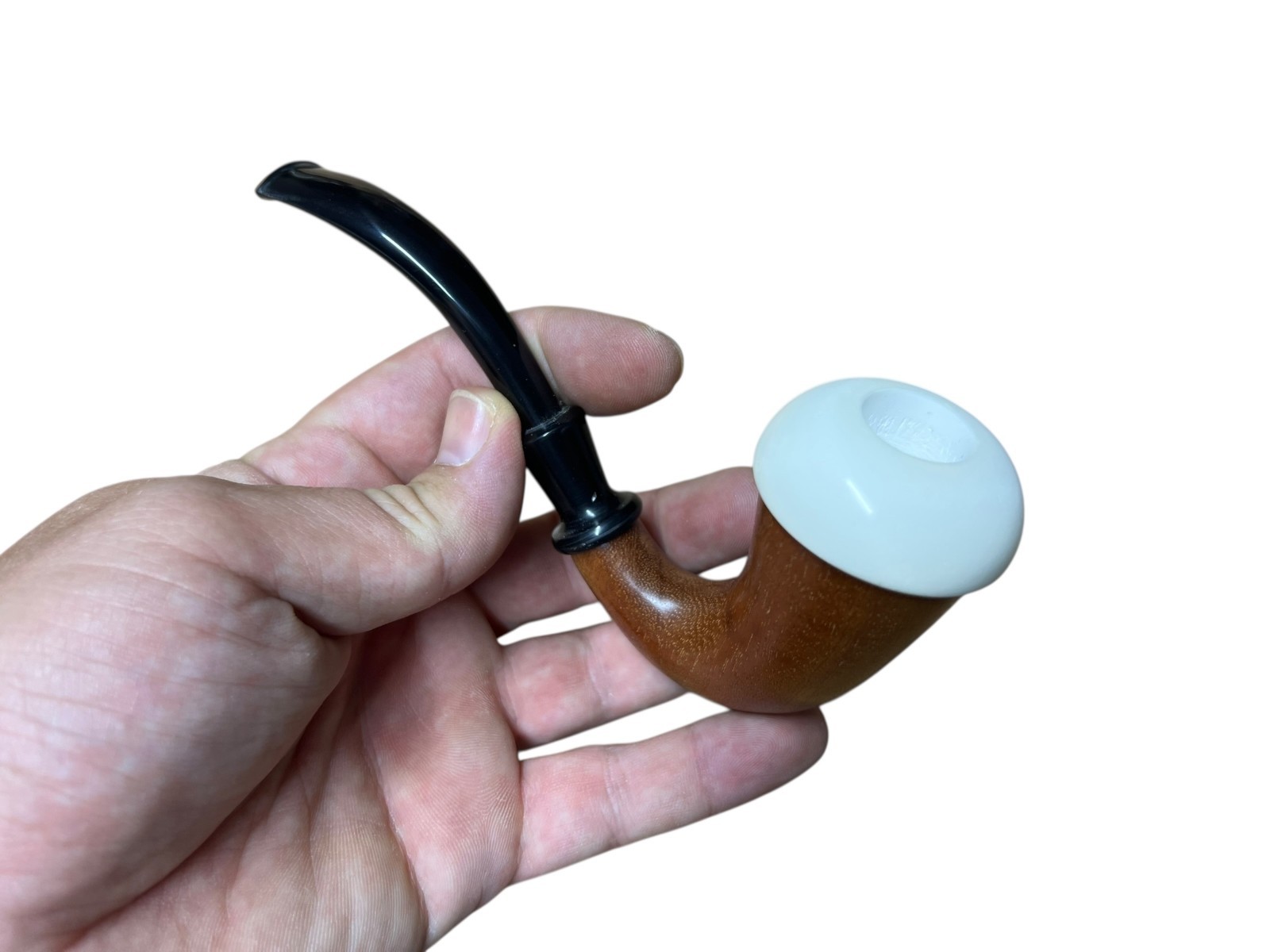 Handmade Meerschaum Calabash Pipe Master Carver H.Cay