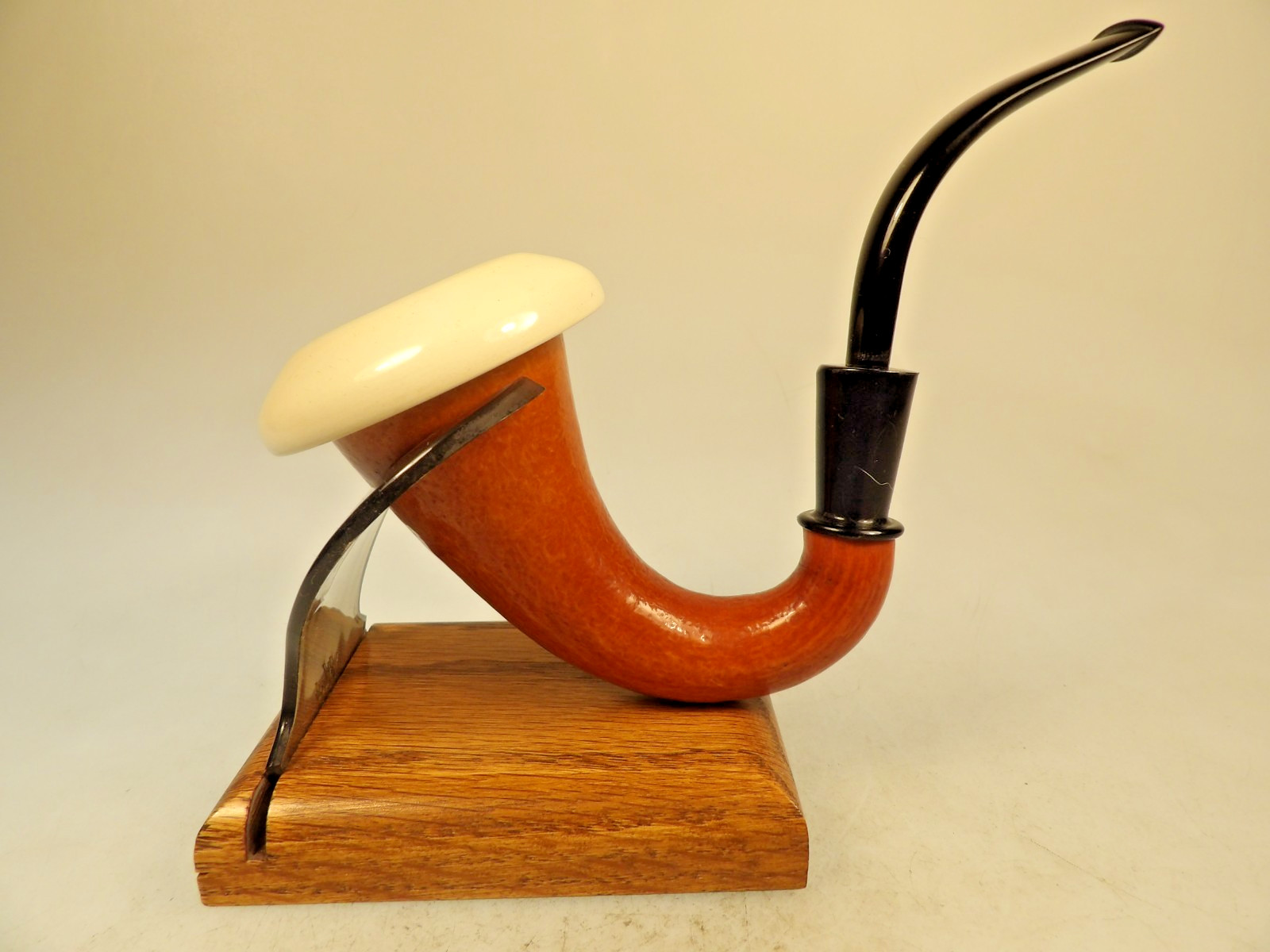 Collectible Pioneer Gourd Calabash Block Meerschaum Bowl Cup SherlockHolmes Pipe