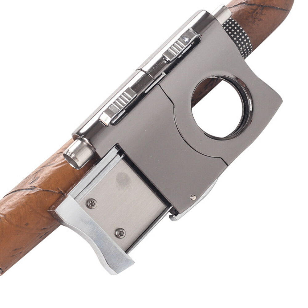 Cigar Cutter Stainless Steel Blade with 2 Cigar Punches Cigar Punch Cutter Set