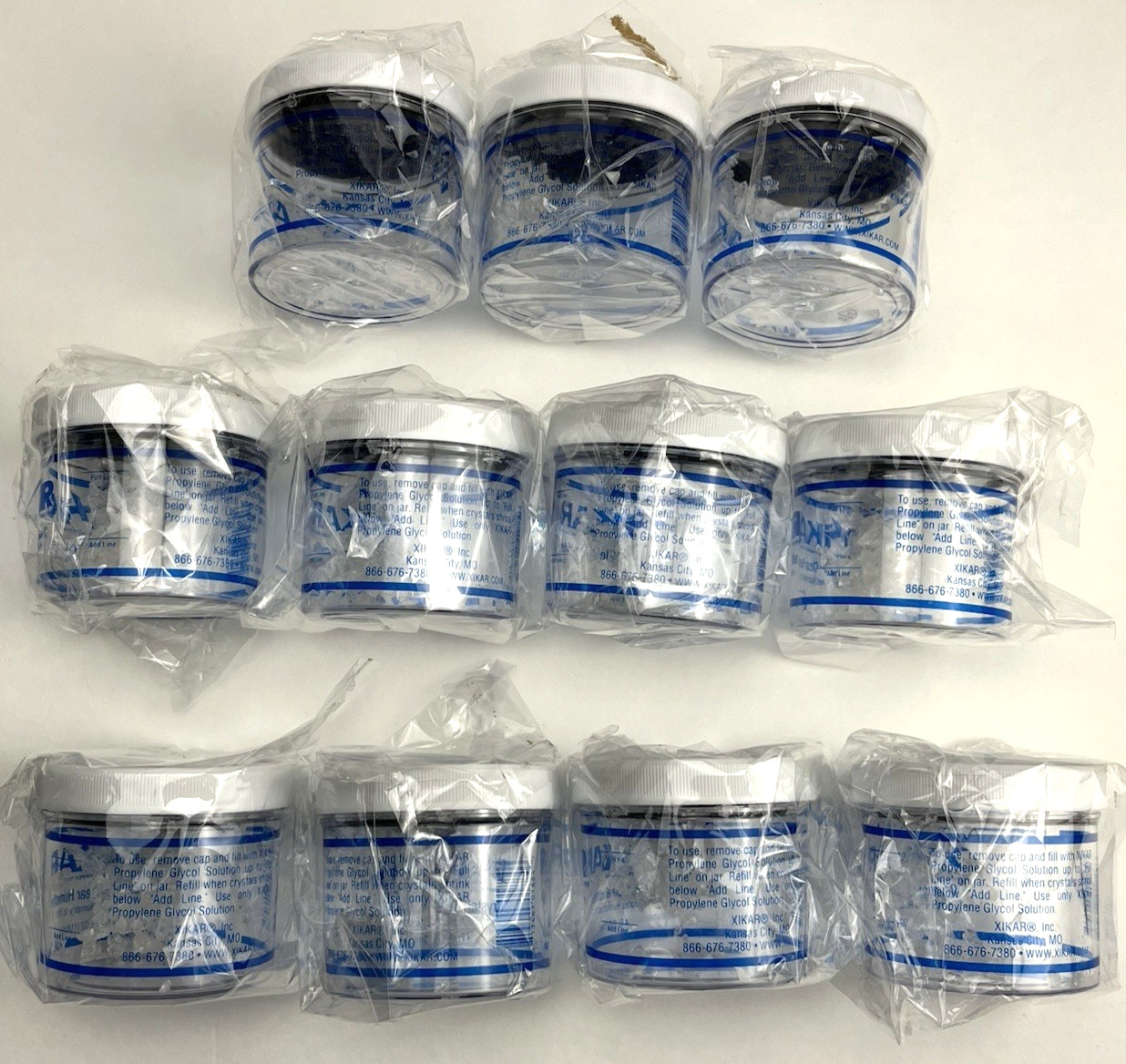 New 11-pk Xikar Crystal Clear Humidifier Jar 4oz 70% RH 808Xi Cigar Humidor