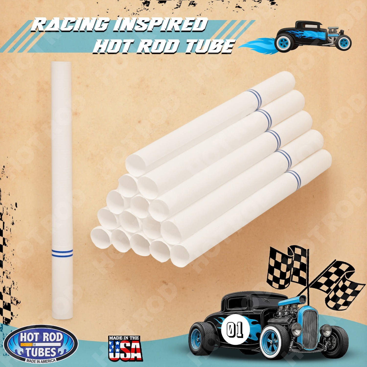 Hotrod Cigarette Tubes 100mm Smooth Cigarette Filter Tubes 2 Box of 200 Ct