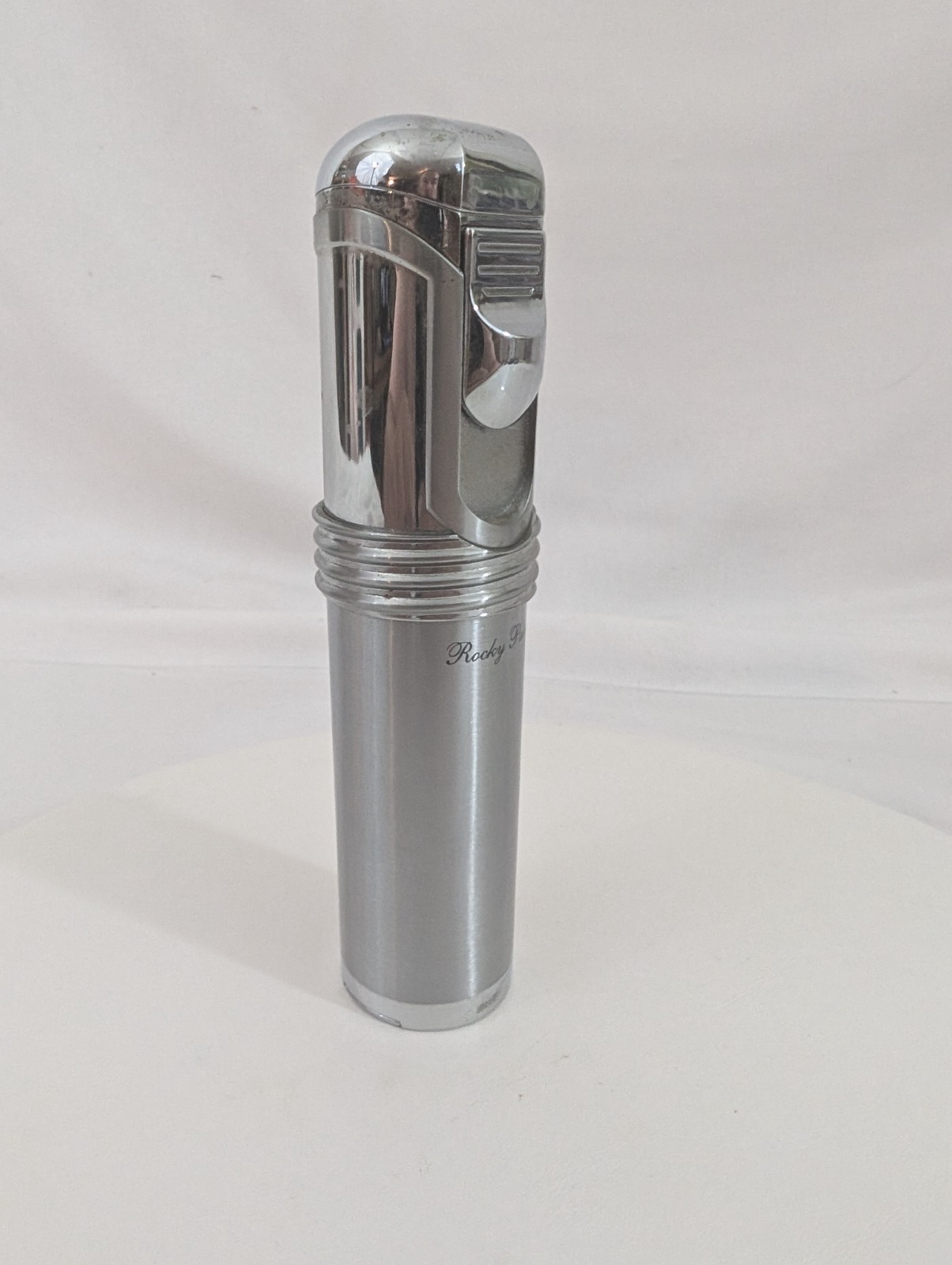 Rocky Patel 5-Jet Torch Cigar Lighter Chrome Silver Tone Tabletop Magic Pat