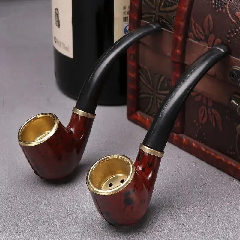 Durable Wooden Wood Sense Smoking Pipe Tobacco Cigarettes Cigar Resin Pipes Gift