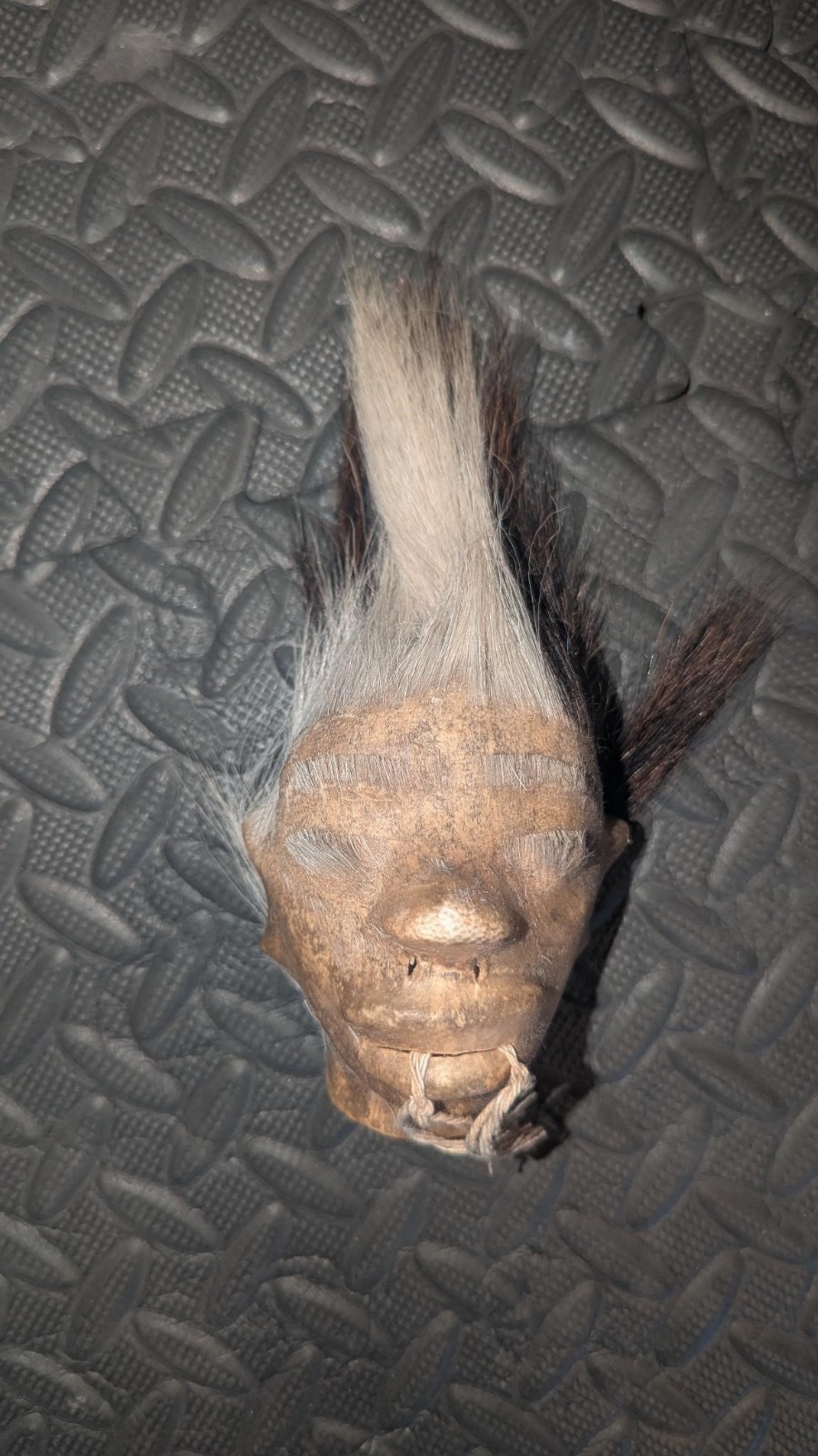 skeleton skull ashtray + shrunken head gift set collectible