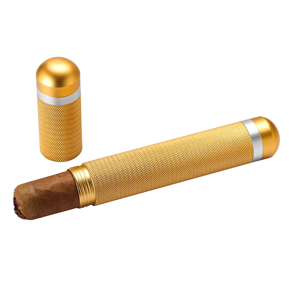 Galiner Cigar Cutter V-Cut Stainless Steel Punch Single Cigar Humidor Tube Case