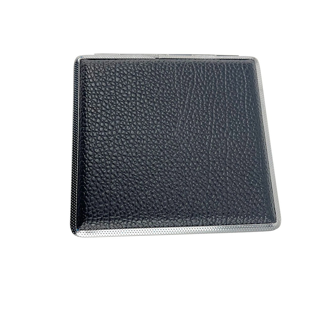 PU Leather Cigarette Case Portable Metal Cigarette Case Box 20 Regular Cigarette