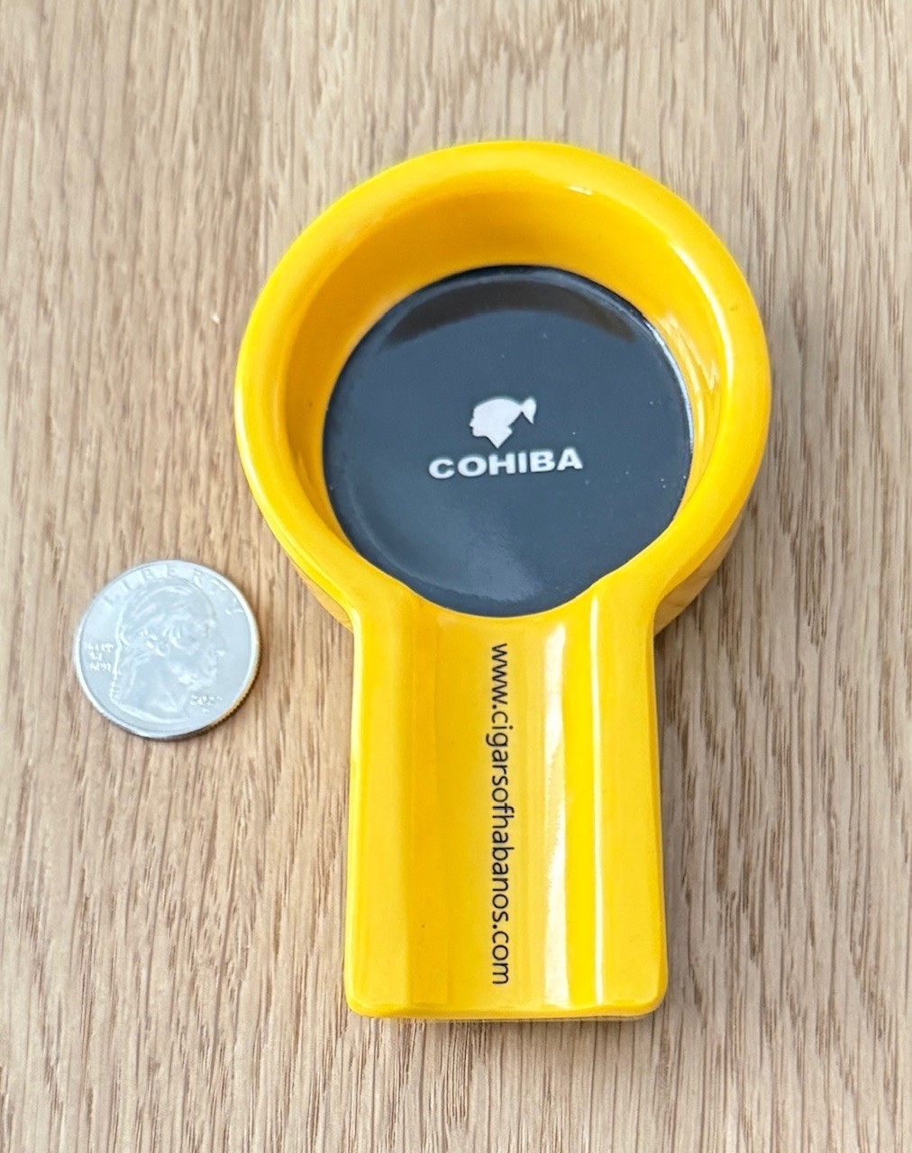 new COHIBA single CIGAR branded CERAMIC travel ASHTRAY