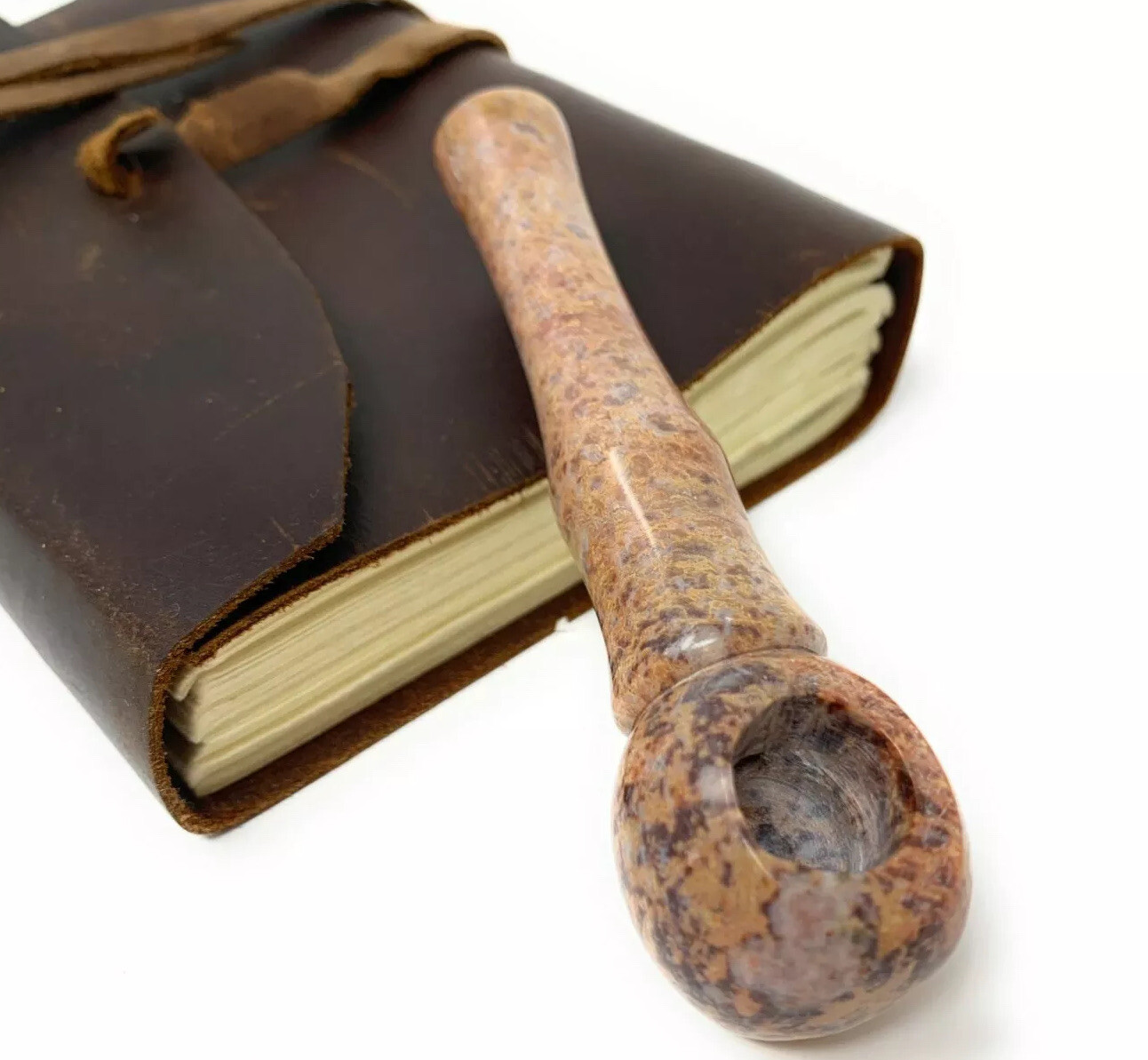 Matchpipe Scoop bowl Stone Smoking Pipe Onyx Marble Stone Pocket Tobacco Pipe