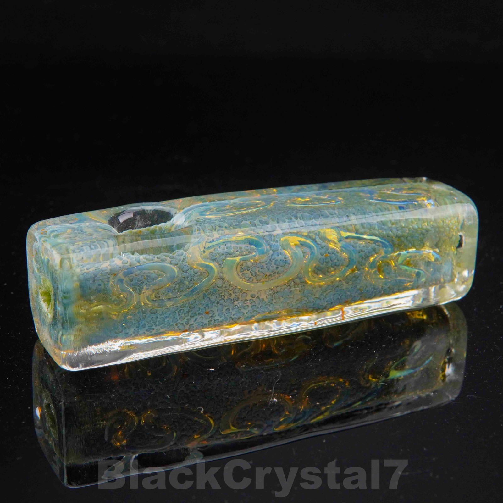 4.25″ Handmade Green Marble Square Rectangle Tobacco Smoking Bowl Glass Pipes