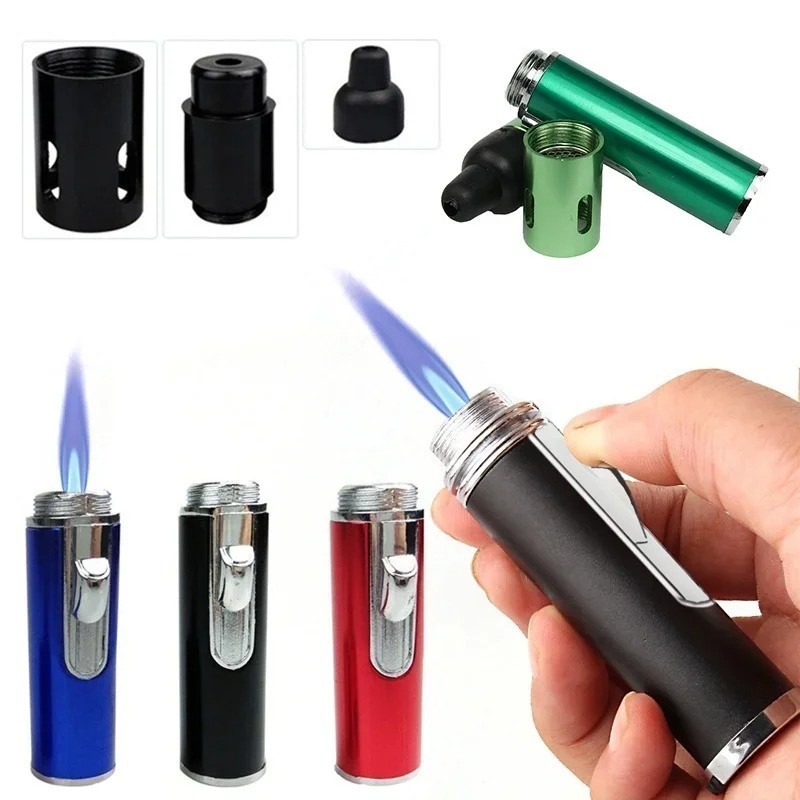 2025 New Lighters Long Portable Metal All in One Pipe Built-in Detachable Inflat