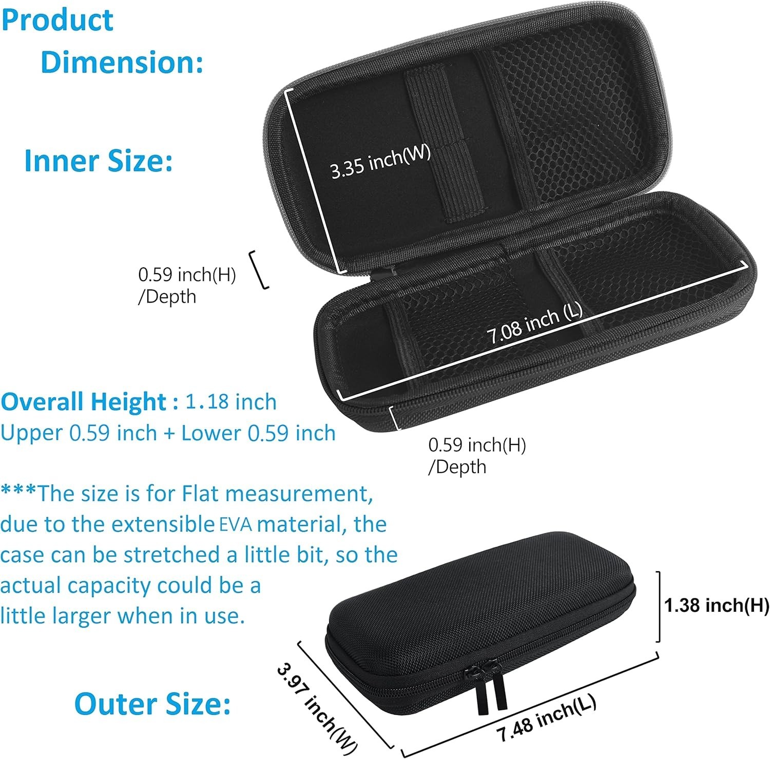 Smell Proof Box All in One, Stylish Case Travel-Friendly, Black