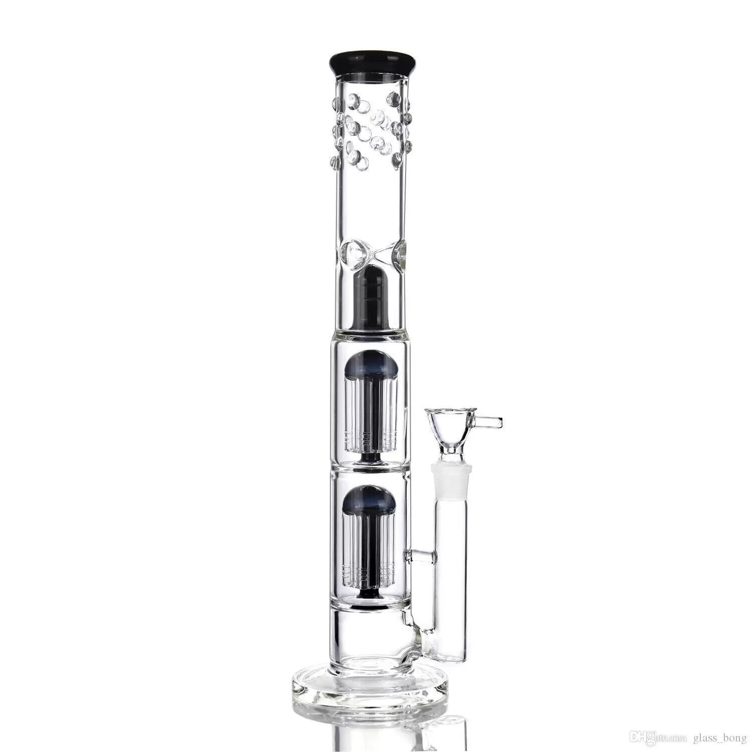 16inch Perc Glass Bong Heavy Percolate Bongs Smoking Hookah Water Pipe 18mm Bowl