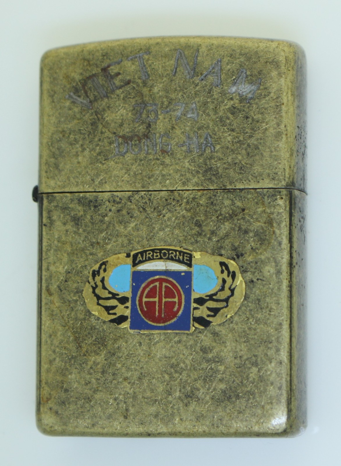 US Army 82nd Airborne Dong Ha 1973-1974 Vietnam No Zippo Lighter Z-22