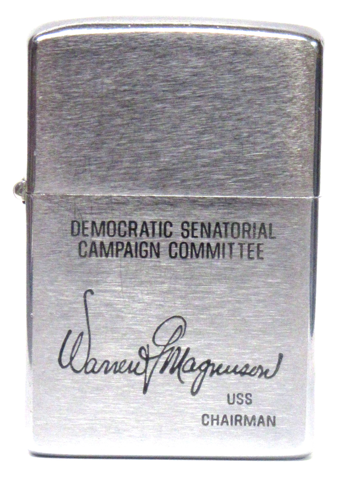 personal WARREN MAGNUSON Wash. US Senator ZIPPO no date cigarette Lighter sp1