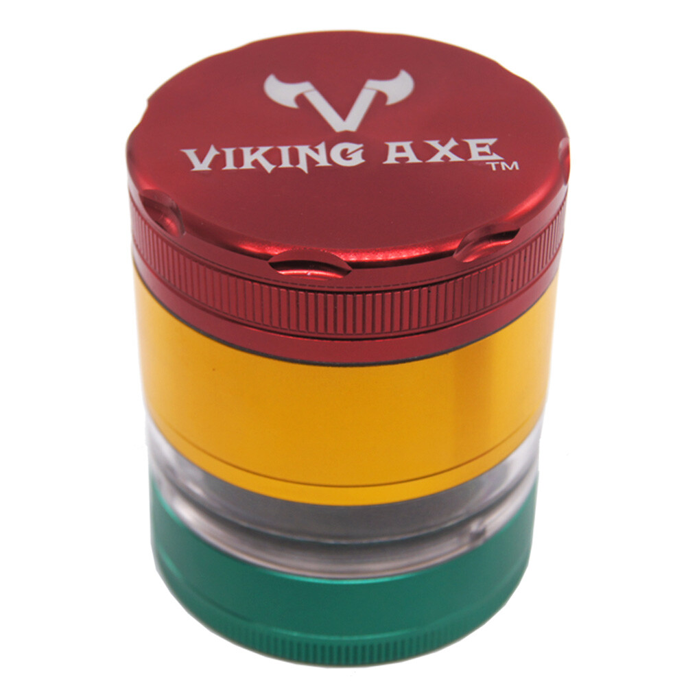 2.5″ 63mm VIKING AXE Aluminum 4 Piece Grinder w/ 4 Layer Teeth Gift Box Rasta19