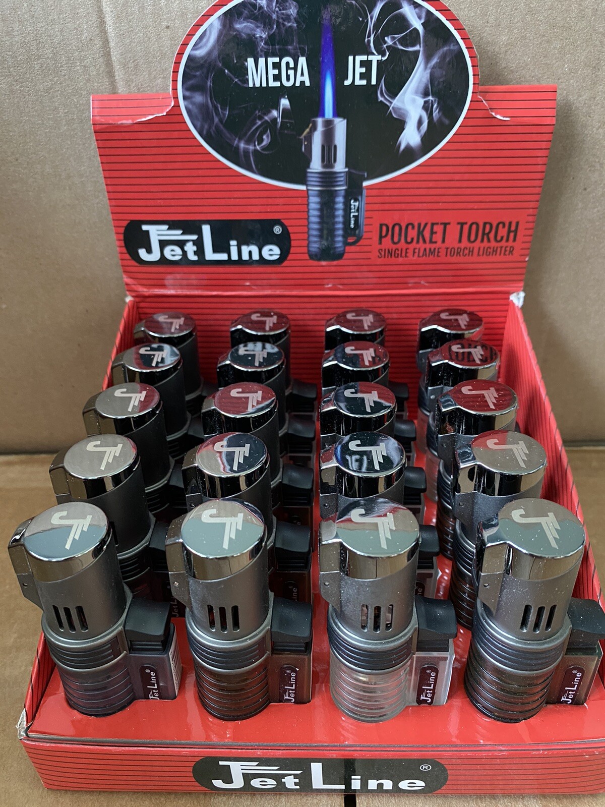 Jetline Pocket Torch Mega Jet Single Flame – Orange – New