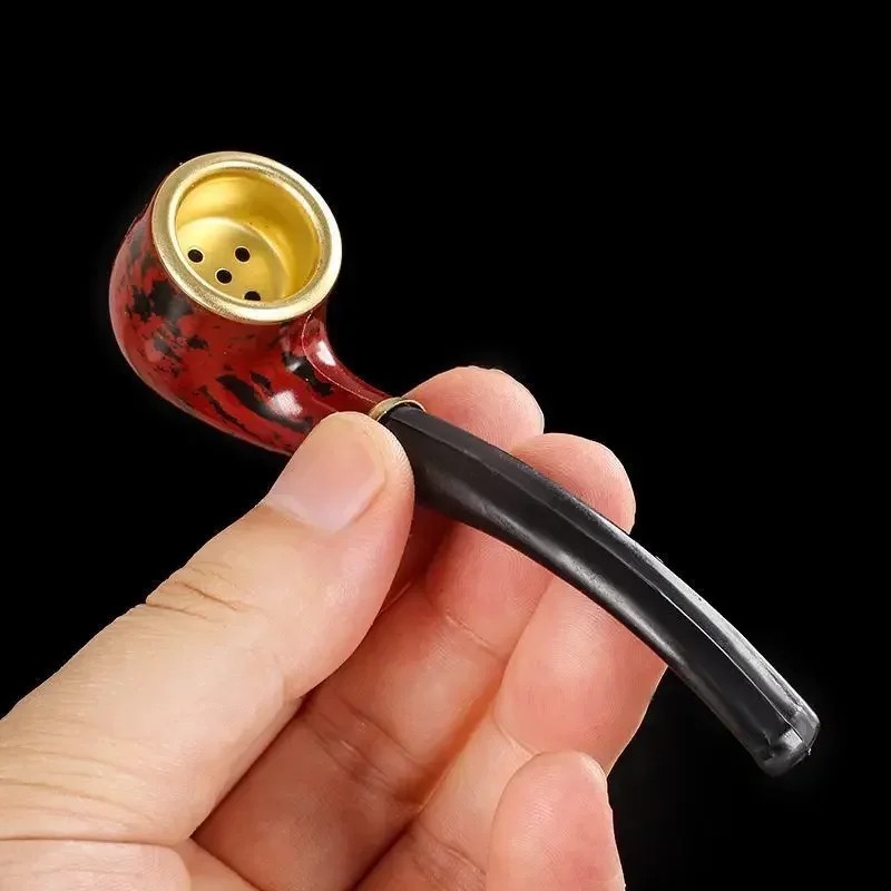 Durable Wooden Wood Sense Smoking Pipe Tobacco Cigarettes Cigar Resin Pipes Gift