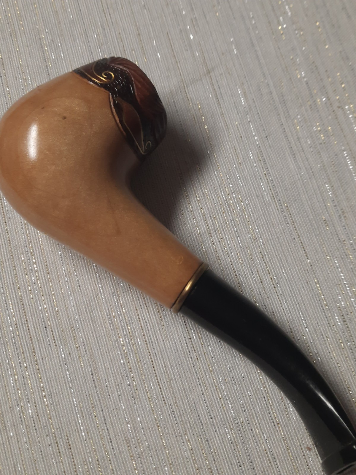 Pipe With Intricate Carvings And Detail Brand New New Used. No Brand On It Wood