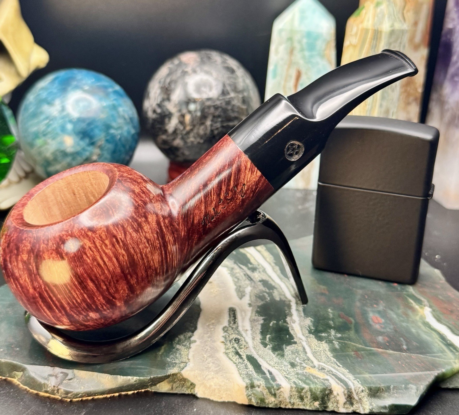 •NEW & UNSMOKED• MARK TINSKY “2016 WALNUT” Bent Tomato 6⭐️ Briar Tobacco Pipe