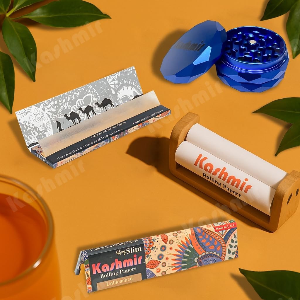 Unbleached Rolling Papers King Size 32 Leaves Pack (25 Pack Box) – Kashmir