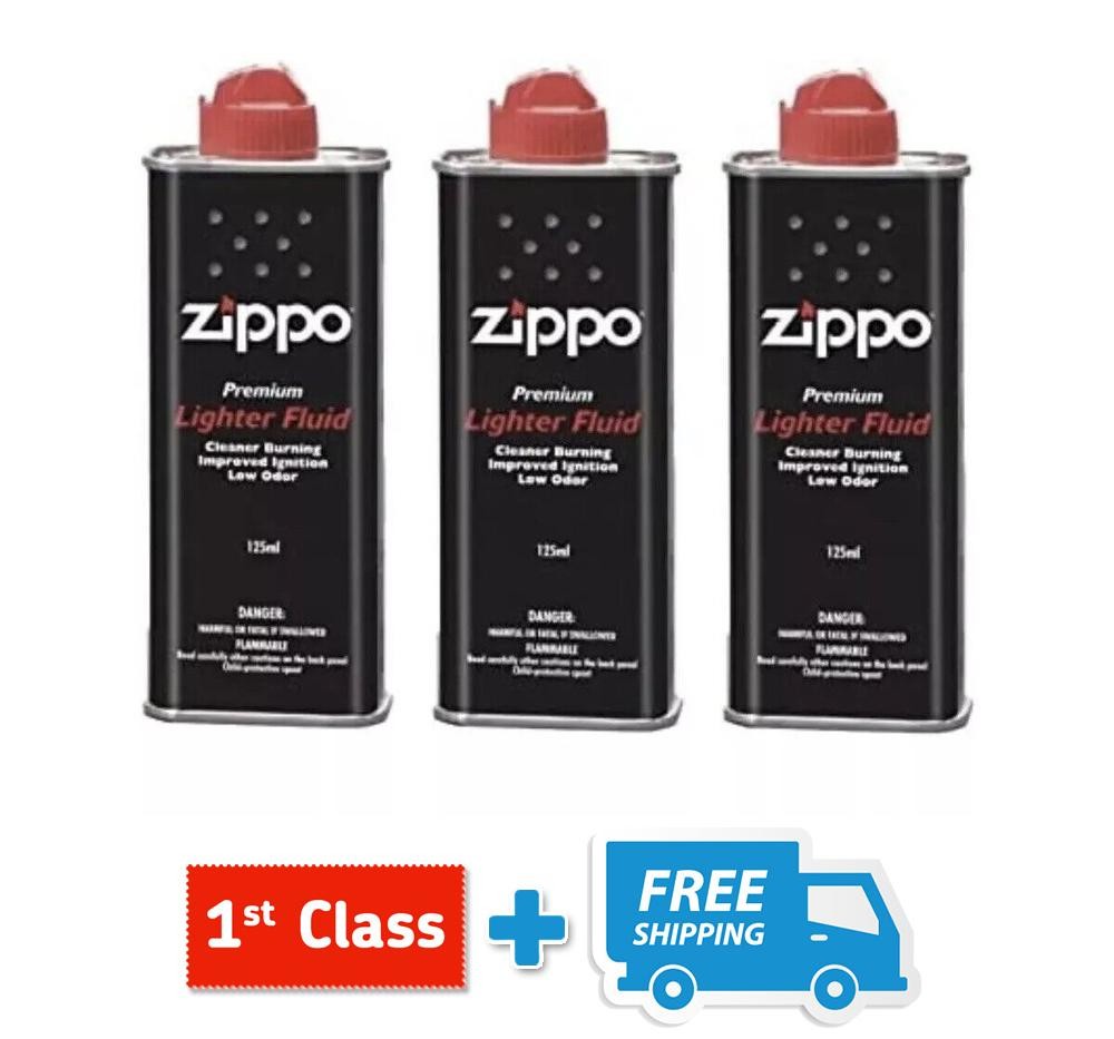 Genuine Original Zippo Premium Lighter Fuel Fluid Refill or 1 Wick or 6 Flints
