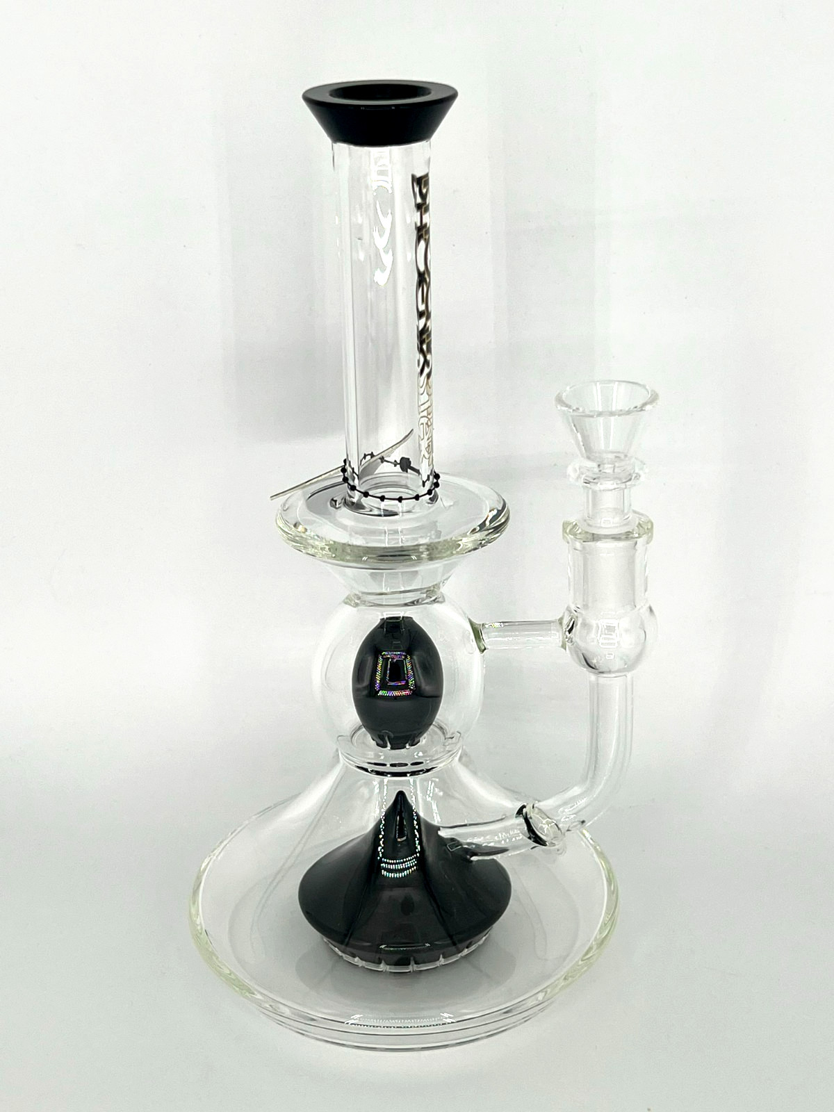 9.5″ PHOENIX STAR DUAL SHOWERHEAD PERC FAB EGG BONG BUBBLER W/ BOWL*2 FREE GIFTS