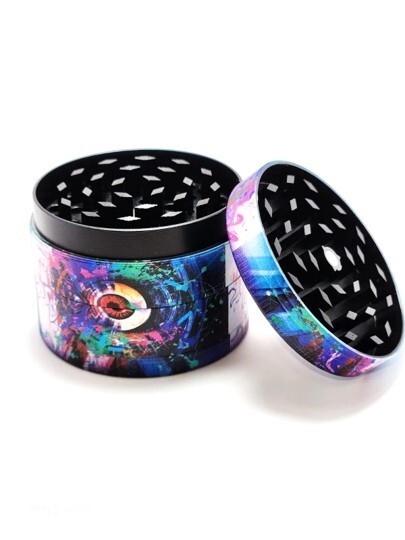 Tobacco Herb Spice Grinder 4 pcs Alloy Smoke Metal 1.5 in- Crusher EYES Design