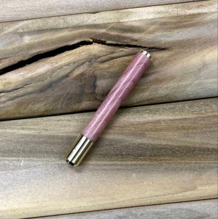 Aromatic Cedar Wood & Brass 2.5″ Long, 8mm Diameter Bat/One Hitter Pipe