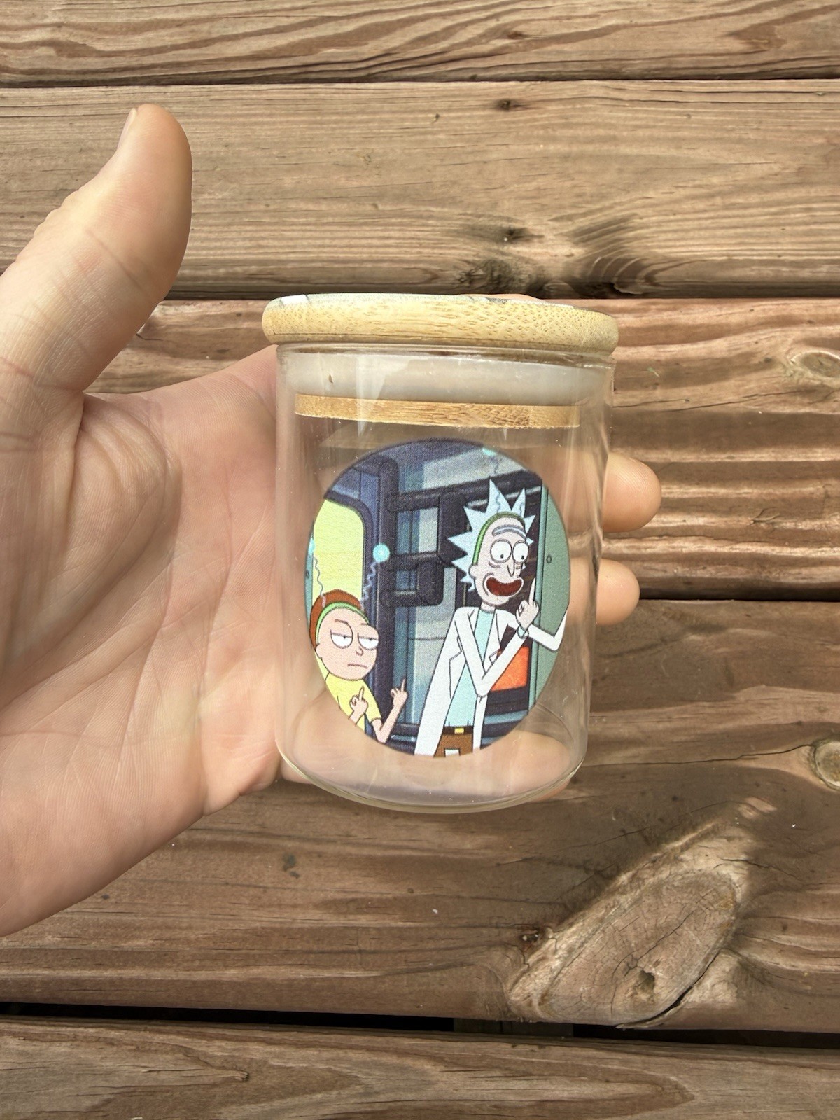Mirage “Rick and Morty” Glass Storage/Stash Jar