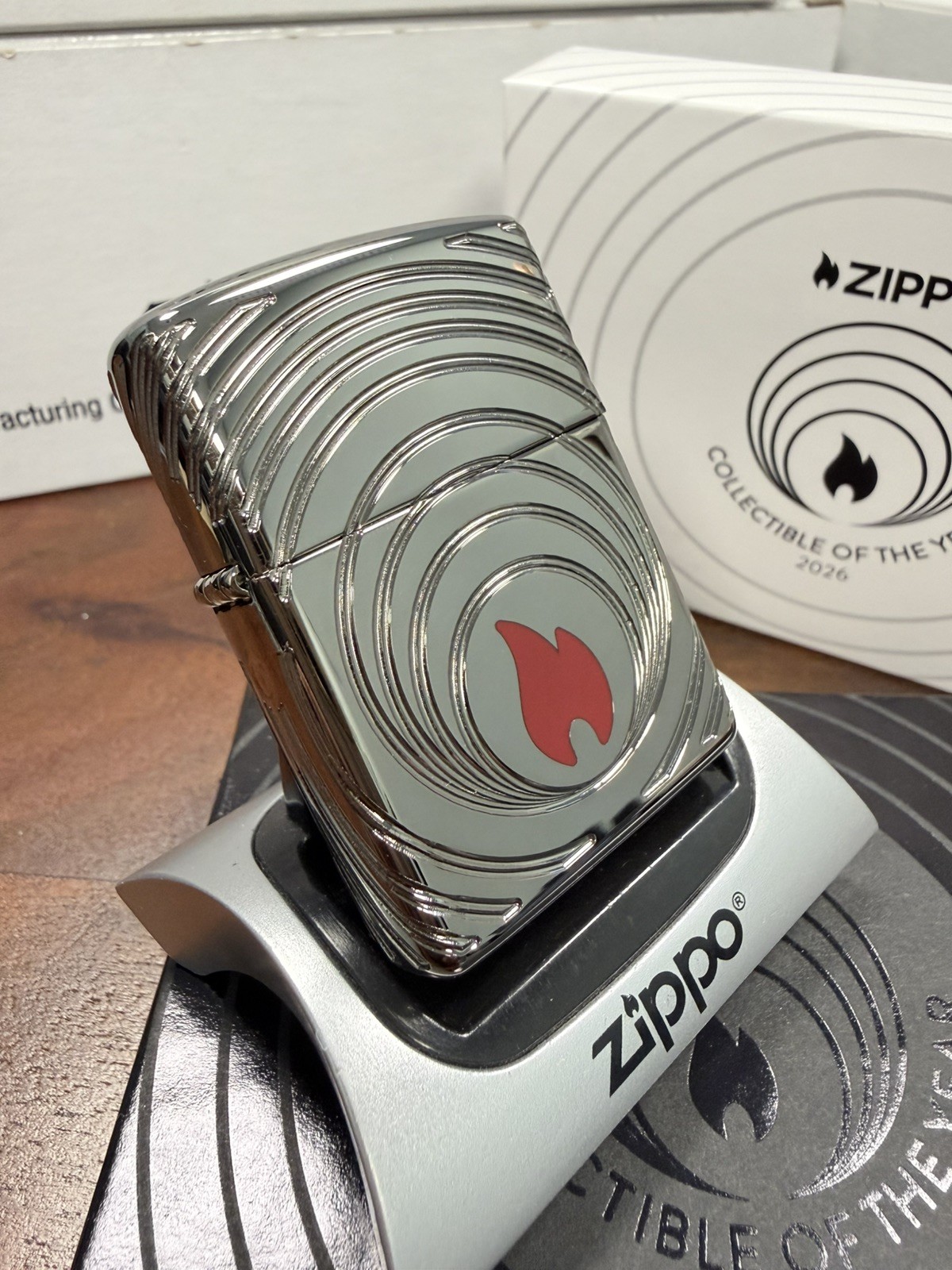 GENUINE Zippo Lighter GENERATIONS COTY FLAME ICON Black Ice LIMITED 5000 NEW