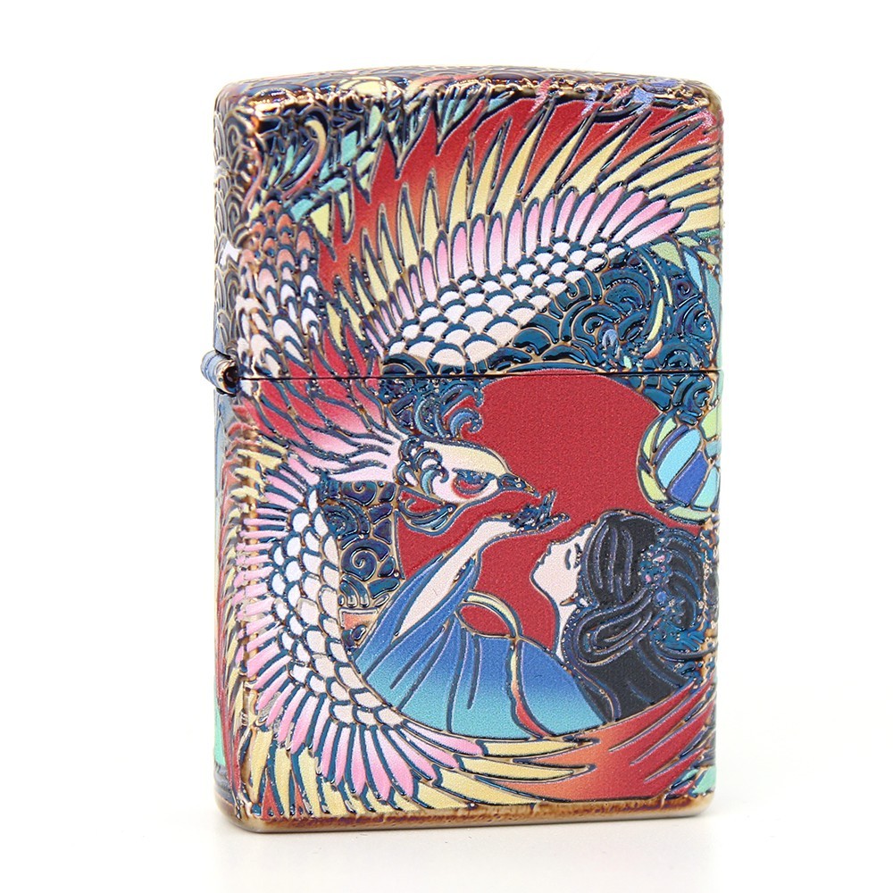 Zippo lighter 162 Armor Asia Custom/ 360 Full Mosaic Paintings Fairy and Phoenix