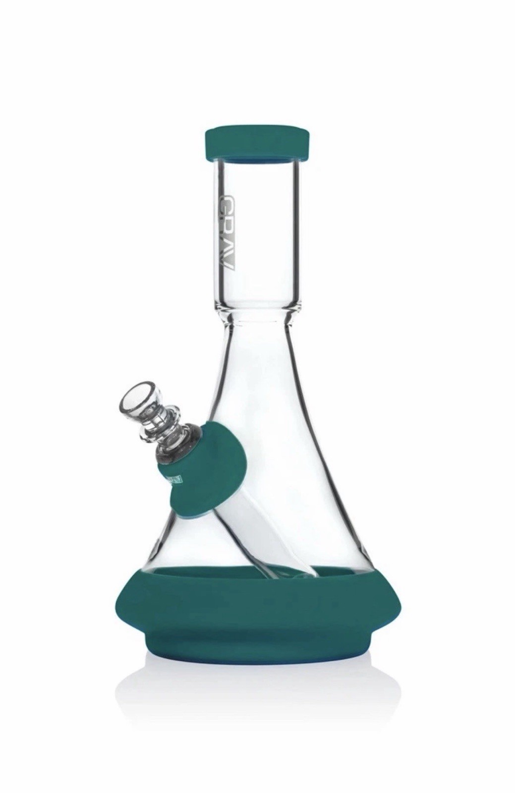 GRAV® DECO BEAKER IN SILICONE, TEAL, 9” Water Pipe, Bubbler, AUTHORIZED DEALER!